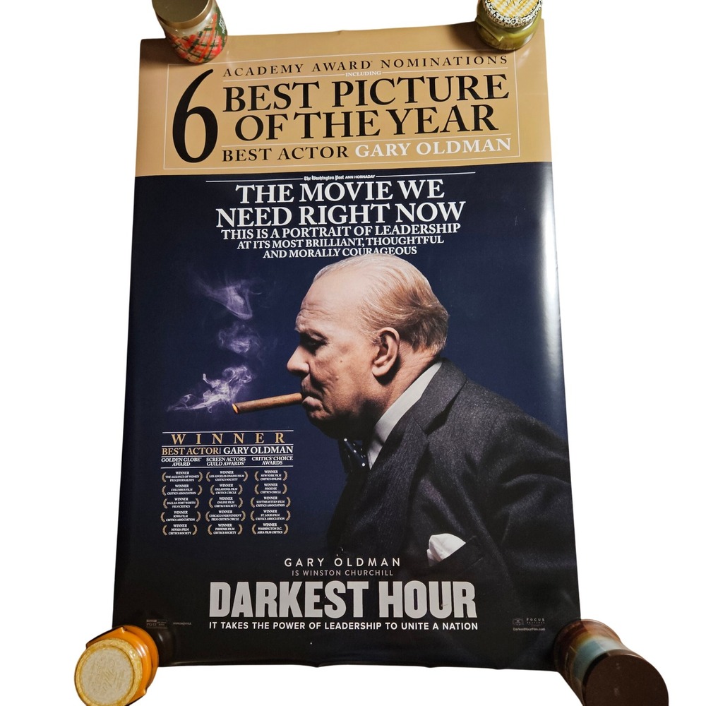 Darkest Hour 2017 Promo Movie Poster 27x40 Gary Oldman Lily James Kristin Thomas